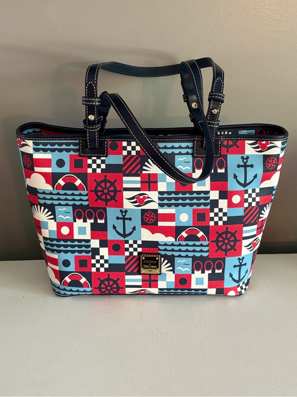 Dooney & Bourke Disney Cruise Line 2024 Nautical Geometric Tote Bag